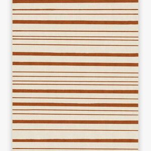 Hudson Stripe Rust Orange Cl230984Mdr Rug Carpet Area Rug For Living Room Bedroom Rug Home Decor