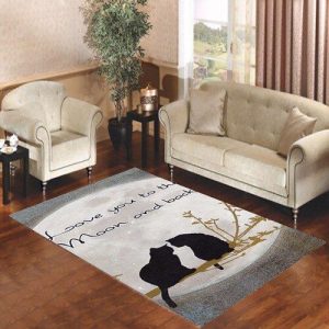 I Love You To The Moon And Back Cats Living Room Carpet Rugs Area Rug For Living Room Bedroom Rug Home Decor