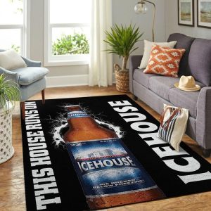 Icehouse This House Runs On Rug Room Carpet Custom Area Floor Home Decor
