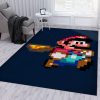 Iconic Mario World Rug Living Room Rug Floor Decor Home Decor Area Rug For Living Room Bedroom Rug Home Decor