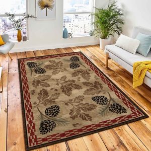 Imperial Pines Area Rug Rustic Cabin & Lodge Area Rug Room Decor Rug