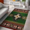 Indigenous Design Green Native American Pride Area Rug Carpet Area Rug For Living Room Bedroom Rug Home Decor