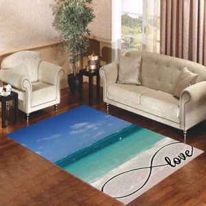 Infinity Love In Beach Living Room Carpet Rugs Area Rug For Living Room Bedroom Rug Home Decor