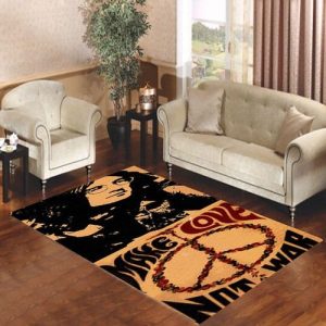 John Lennon Peace And Love Living Room Carpet Rugs Area Rug For Living Room Bedroom Rug Home Decor