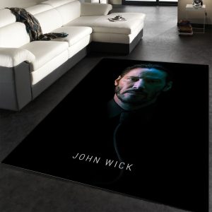 John Wick Area Rug Art Painting Movie Rugs Family Gift Decor Area Rug For Living Room Bedroom Rug Home Decor