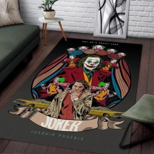 Joker Area Rug Carpet Joaquin Phoenix Movie Home Decor Area Rug For Living Room Bedroom Rug Home Decor