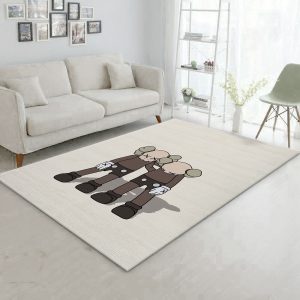 Kaws Along The Way Brown Rug Living Room Rug Floor Decor Home Decor Area Rug For Living Room Bedroom Rug Home Decor