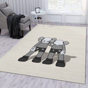 Kaws Along The Way Grey Area Rug Living Room Rug Family Gift Decor Area Rug For Living Room Bedroom Rug Home Decor