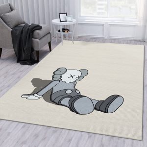 Kaws Holiday Grey Fashion Brand Area Rug Living Room Rug Home Decor Floor Decor