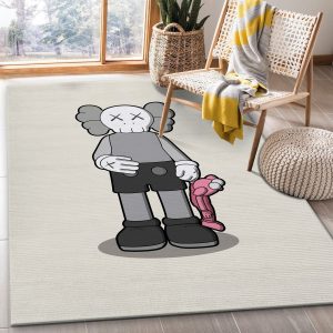 Kaws Share Cream Area Rug Bedroom Rug Christmas Gift Decor Area Rug For Living Room Bedroom Rug Home Decor