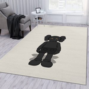Kaws Standing Black Rug Living Room Rug Family Gift Decor Area Rug For Living Room Bedroom Rug Home Decor