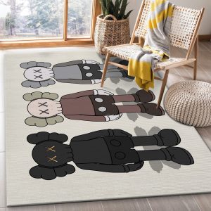 Kaws Standing Set Area Rug Bedroom Rug Family Gift Decor Area Rug For Living Room Bedroom Rug Home Decor