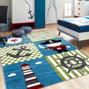 Kinder Pirate Nautical Clt091007A Rug Carpet Area Rug For Living Room Bedroom Rug Home Decor