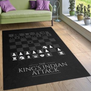 Kings Indian Attack Chess Area Rug Bedroom Rug Home Decor Floor Decor