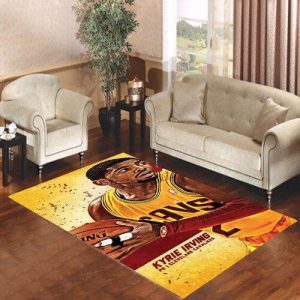 Kyrie Irving Yellow Background Living Room Carpet Rugs Area Rug For Living Room Bedroom Rug Home Decor