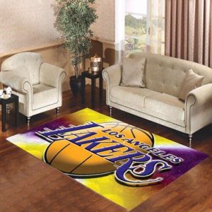 La Lakers Logo Glow Living Room Carpet Rugs Area Rug For Living Room Bedroom Rug Home Decor