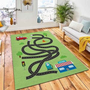 Labyrinth Preschool Children Help Car Area Rug Kids Rug Room Decor