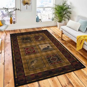 Lakeside Lodge Area Rug Rustic Cabin & Lodge Area Rug Room Decor Rug