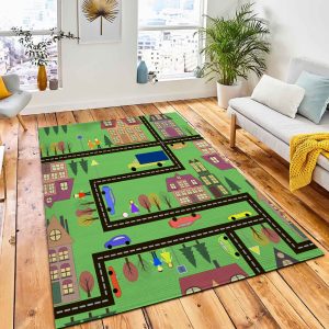 Landscape City Top View Repeating Rug Carpet Nursery Rug Home Decor