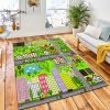 Landscape City Village Houses Lake Area Carpet Rug Kid Play Rug Room Decor