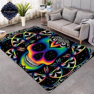 Large Carpets For Living Room Colorful Skull Area Rug Carpet Area Rug For Living Room Bedroom Rug Home Decor