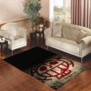 Law One Piece Cartoon Logo Bleed Living Room Carpet Rugs Area Rug For Living Room Bedroom Rug Home Decor