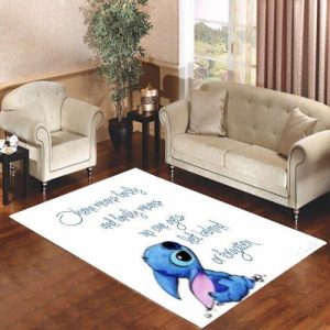 Lilo And Stitch Ohana Tan 2 Living Room Carpet Rugs Area Rug For Living Room Bedroom Rug Home Decor