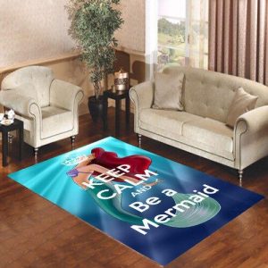 Little Mermaid Keep Calm Living Room Carpet Rugs Area Rug For Living Room Bedroom Rug Home Decor