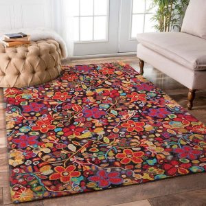 Loop Hooked Wendys Garden Clp3009086R Rug Carpet Area Rug For Living Room Bedroom Rug Home Decor