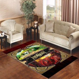 Lord Of The Rings The Hobbit Logo Typograph Living Room Carpet Rugs Area Rug For Living Room Bedroom Rug Home Decor