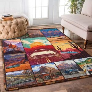 Love Travel Rectangle Ki74490 Rug Carpet Area Rug For Living Room Bedroom Rug Home Decor