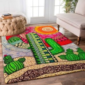Lovely Cactus Rectangle Yq80787 Rug Carpet Area Rug For Living Room Bedroom Rug Home Decor