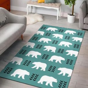 Lovely Polar Bear Rectangle Hc45680 Rug Carpet Area Rug For Living Room Bedroom Rug Home Decor