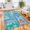 Lovely Snowy City Landscape Train Rug Carpet City Rug Home Decor
