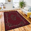 Lumberjack Red Area Rug Rustic Cabin & Lodge Area Rug Bedroom Rug