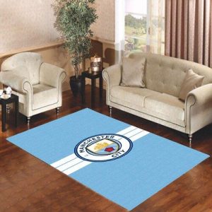 Manchester City Elegant Logo Living Room Carpet Rugs Area Rug For Living Room Bedroom Rug Home Decor