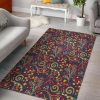 Mandala Floral Bohemian Pattern Area Rug Bohemian Rug Christmas Decor