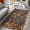 Mandala Star Bohemian Pattern Area Rug Bohemian Rug Floor Decor