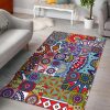 Mandala Tile Bohemian Pattern Area Rug Bohemian Rug Living Room Decor