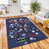Map Cute Winter City Town Carpet Rug Kids Rug Home Decor