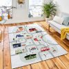 Map Cute Winter City Town Rug Carpet Kids Rug Home Decor