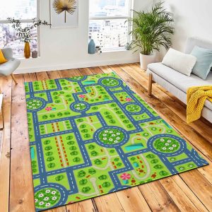 Map Top View City Road Rug Kids Rug Home Decor