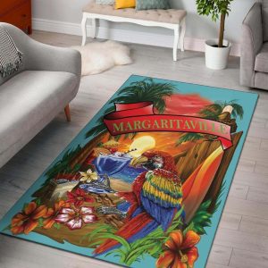 Margaritaville Decor Baby Blue Parrot Area Rug Carpet Carpets Area Rug For Living Room Bedroom Rug Home Decor