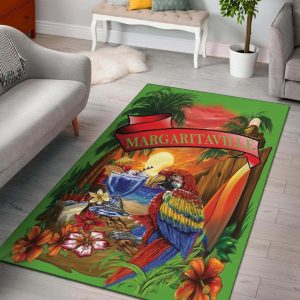 Margaritaville Lime Green Parrot Area Rug Carpet Carpets Area Rug For Living Room Bedroom Rug Home Decor
