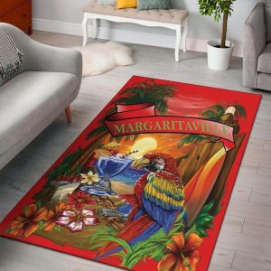 Margaritaville Parrot Red Beach Area Rug Carpet Carpets Area Rug For Living Room Bedroom Rug Home Decor