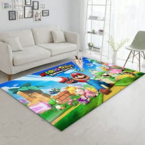 Mario Kingdom Gaming Area Rug Bedroom Rug Floor Decor Home Decor Area Rug For Living Room Bedroom Rug Home Decor