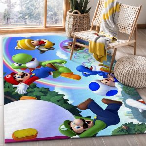 Mario Ver10 Gaming Area Rug Living Room Rug Family Gift Decor Area Rug For Living Room Bedroom Rug Home Decor