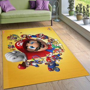 Mario Ver11 Area Rug For Christmas Bedroom Rug Floor Decor Home Decor Area Rug For Living Room Bedroom Rug Home Decor