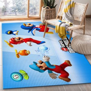Mario Ver6 Gaming Area Rug Bedroom Rug Us Gift Decor Area Rug For Living Room Bedroom Rug Home Decor