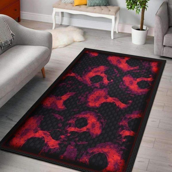 Mausoleum Premium Skull Area Rug Carpet Area Rug For Living Room Bedroom Rug Home Decor